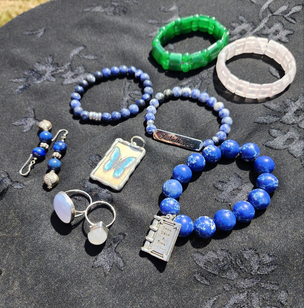 Colorful Beaded & Stone Bracelet and Jewelry Set